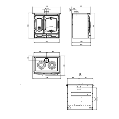 Cuisinière à bois bouilleur Thermo Magnum pierre ollaire 14,3 kw – Image 4