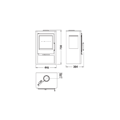 Poêle à bois Coral 3V 5,4 kw Panadero – Image 3