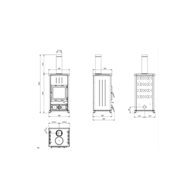 Poêle à bois Nordica Concita 2.0 Steel 11.8 kW – Image 2