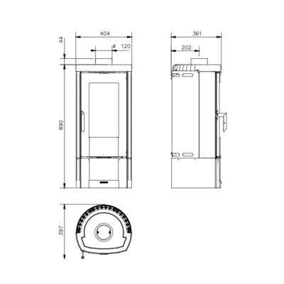 Poêle à bois Candy 4.0 6,2 kw La Nordica – Image 3